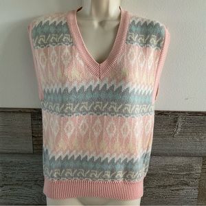 Vintage Inner Visions by Ship’n Shore sweater vest Size Small (O1)